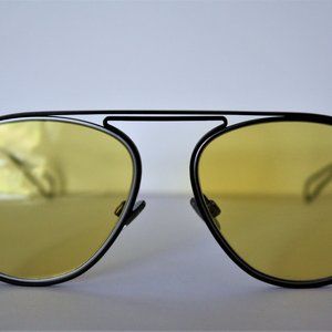 Rag and Bone Titanium Frame 55mm Yellow Lens Sunglasses RNB9003/S NEW